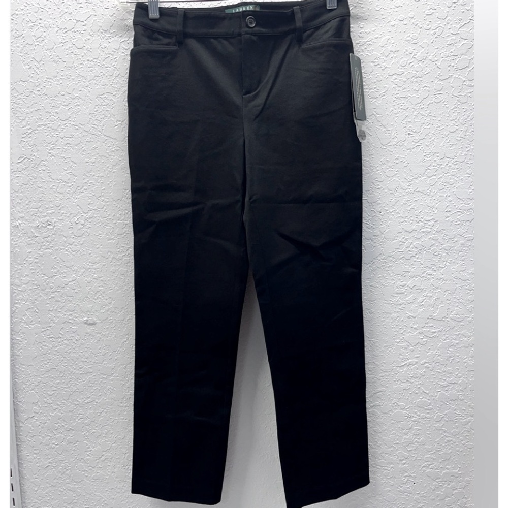 NWT LRL Lauren Ralph Lauren straight leg pants catlin pants stretchy cotton 2p
